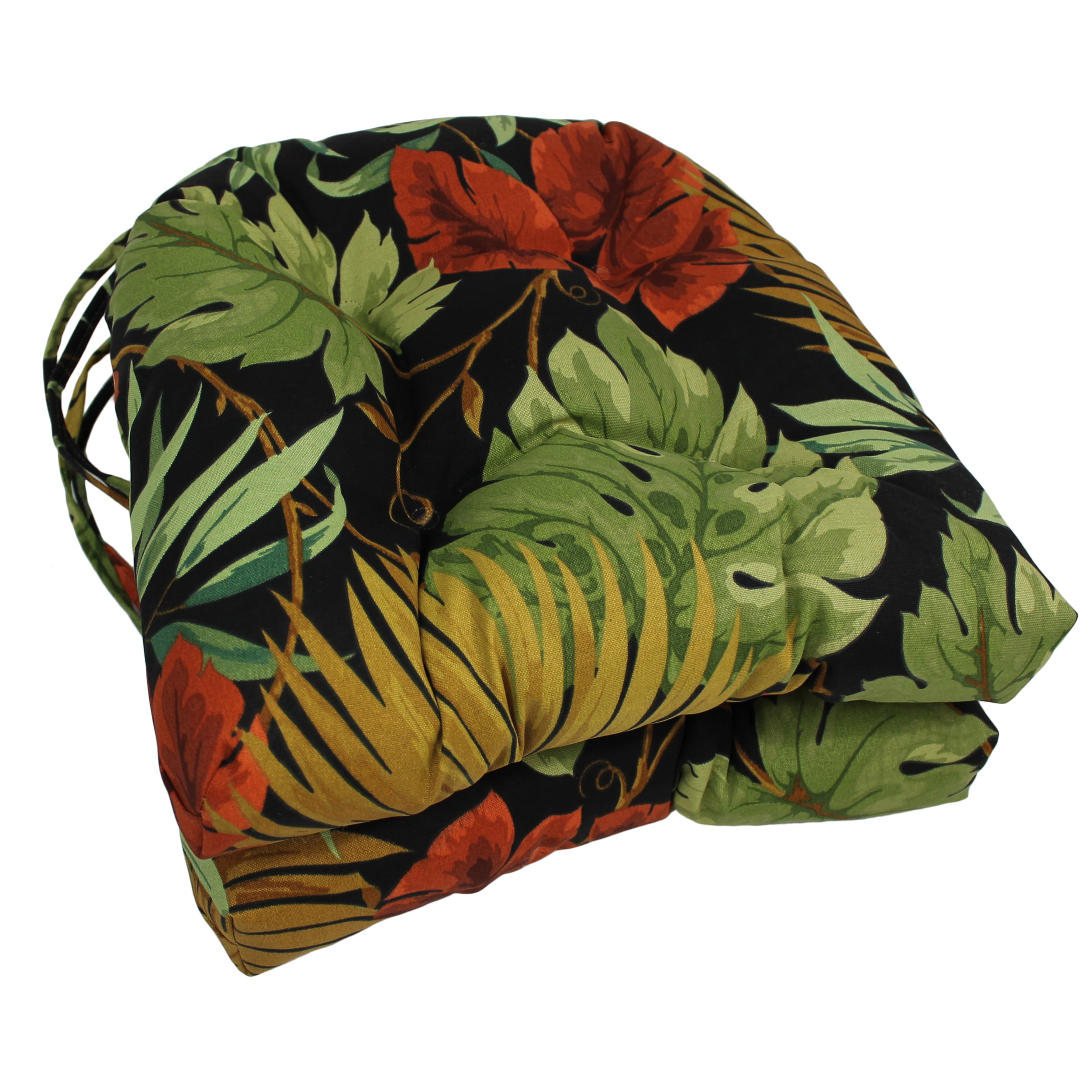 Tropique Raven Multi-color Spun Polyester Outdoor Chair Cushions, Set of 2