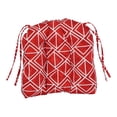 thumbnail image 1 of Blazing Needles 16-inch Rounded Back Tufted Outdoor Chair Cushion, 16 x 16, Lanova Apple 2 Count, 1 of 2