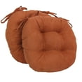 thumbnail image 1 of 16-inch Solid Micro Suede Round Tufted Chair Cushions (Set of 2) - Spice, 1 of 2