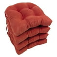 thumbnail image 1 of 16-inch Solid Micro Suede U-shaped Tufted Chair Cushions (Set of 4), 1 of 5