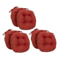 thumbnail image 1 of Blazing Needles 16-inch Round Tufted Microsuede Chair Cushion, 16 x 16, Cardinal Red 6 Count, 1 of 5