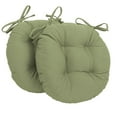 thumbnail image 1 of Blazing Needles 16-inch Solid Twill Round Tufted Chair Cushions (Set of 2), 1 of 2