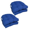thumbnail image 1 of 16-inch Solid Twill U-shaped Tufted Chair Cushions (Set of 4) - Royal Blue, 1 of 3