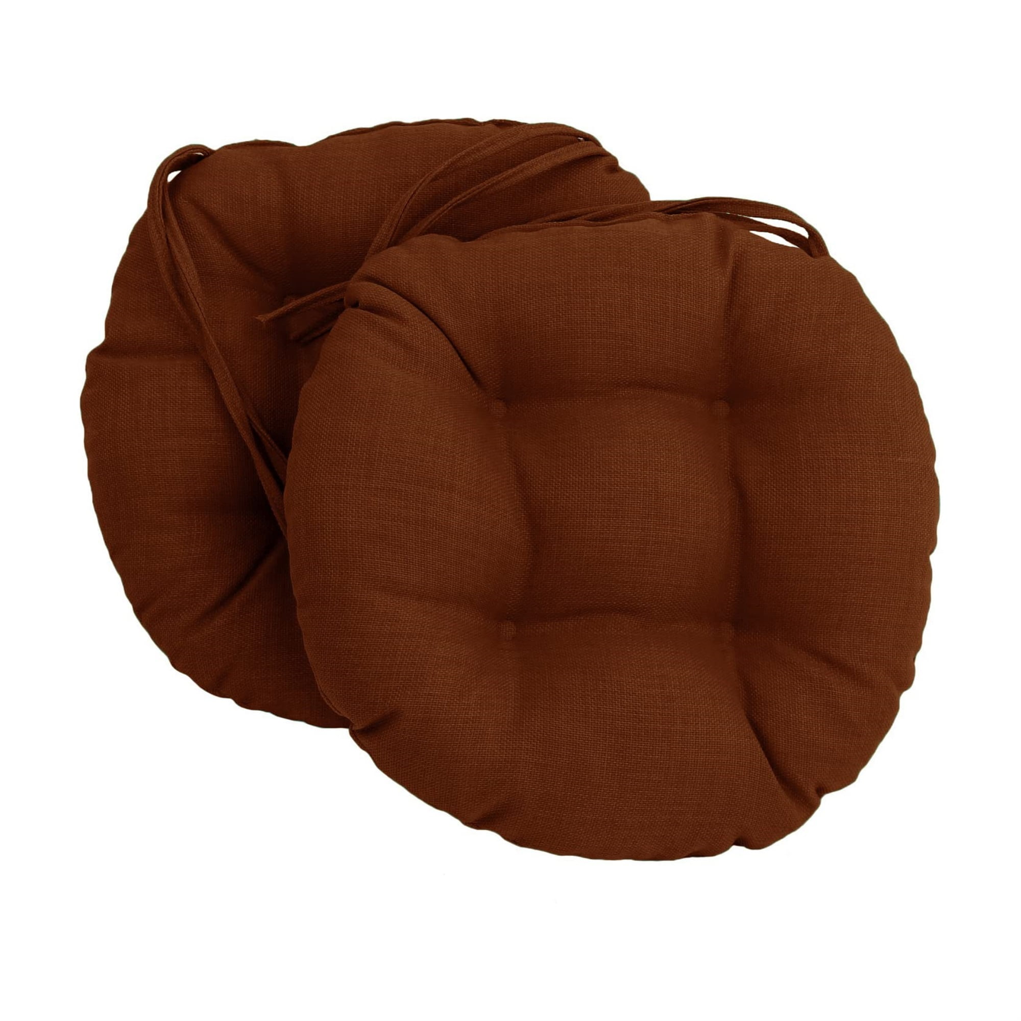 Blazing Needles 16-inch Indoor/Outdoor Round Chair Cushion, 16" x 16", Cinnamon 2 Count
