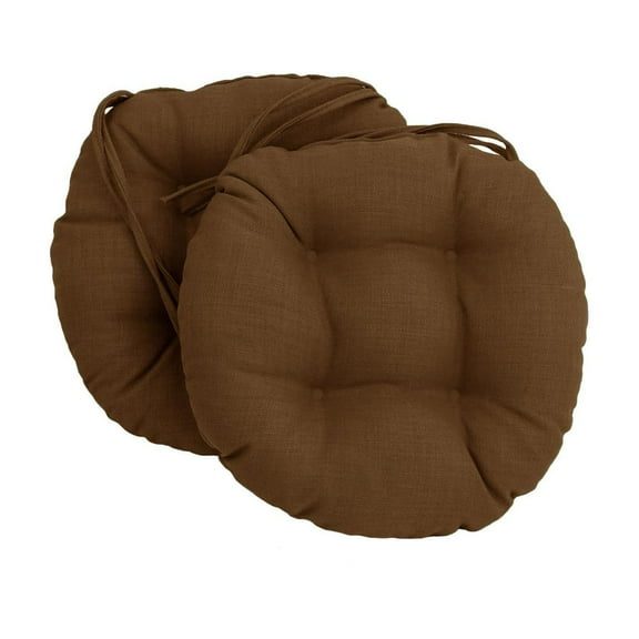 Blazing Needles 16-inch Spun Polyester Solid Outdoor Round Tufted Chair Cushion