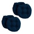 thumbnail image 1 of Blazing Needles  16-inch Round Indoor/Outdoor Chair Cushions (Set of 4) - 16 x 16 Azul, 1 of 3