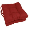thumbnail image 1 of Blazing Needles 16-inch Spun Polyester Solid Outdoor Square Tufted Chair Cushion, 1 of 5