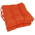 thumbnail image 1 of Blazing Needles 16-inch Indoor/Outdoor Square Chair Cushion, 16" x 16", Tangerine Dream 2 Count, 1 of 2