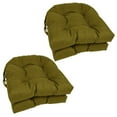 thumbnail image 1 of Blazing Needles 16-inch Indoor/Outdoor Rounded Back Chair Cushion, 16" x 16", Avocado 4 Count, 1 of 5