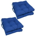 thumbnail image 1 of Blazing Needles 16-inch Square Indoor Chair Cushions (Set of 2, 4, or 6) - 16" x 16" Royal Blue Set of 4, 1 of 5