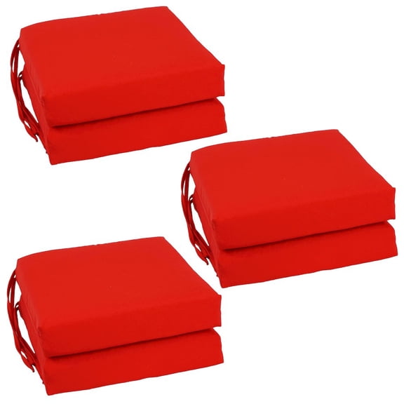 Blazing Needles 16-inch Twill Indoor Square Chair Cushions (Set of 6)