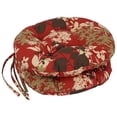 thumbnail image 1 of Blazing Needles 16-inch Round Tufted Indoor/Outdoor Chair Cushions (Set of 2) - 16" Montfleuri Sangria, 1 of 5