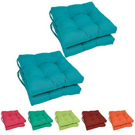 Blazing Needles 16 x 16-inch Square Twill Dining Chair Cushions (Set of 4)