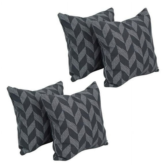 Blazing Needles 9910-S4-ID-097 17 in. Jacquard Throw Pillows with Inserts, Gannawls Paveme - Set of 4