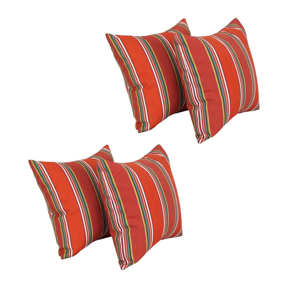 Blazing Needles Square Outdoor Throw Pillow, 17", Bonfire Sierra 4 Count