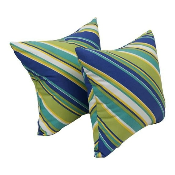 Blazing Needles 17-inch Square Polyester Outdoor Throw Pillows (Set of 2) 9910-S2-OD-104