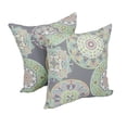 thumbnail image 1 of Blazing Needles Outdoor Geometric Throw Pillow, 17", Cera Sterling 2 Count, 1 of 2