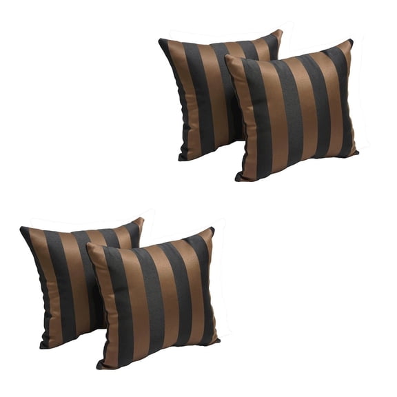 Blazing Needles 17-inch Square Polyester Outdoor Throw Pillows (Set of 4)