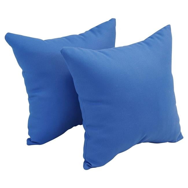 Blazing Needles 9910-S2-OD-134 17 in. Square Polyester Outdoor Throw Pillows, Cobble Capri - Set of 2