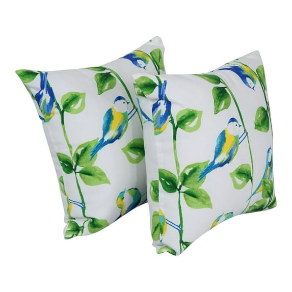 Blazing Needles 17-inch Square Polyester Outdoor Throw Pillows (Set of 2)