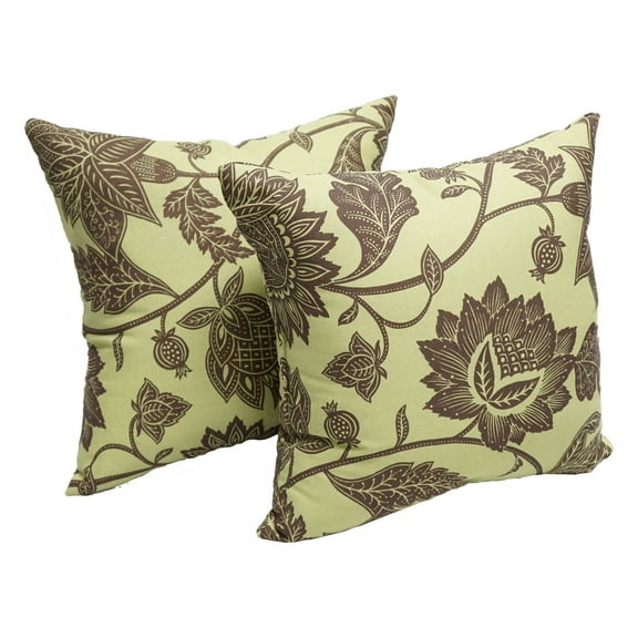 Blazing Needles 17-inch Square Polyester Outdoor Throw Pillows (Set of 2)  9910-S2-CO-OD-049