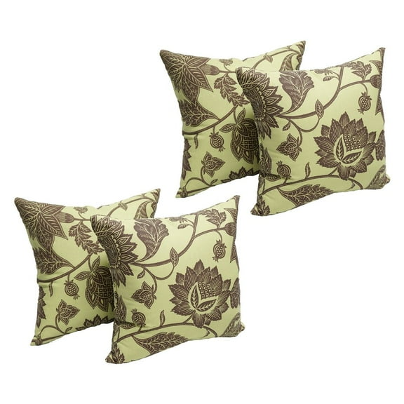 Blazing Needles 17-inch Square Polyester Outdoor Throw Pillows (Set of 4)