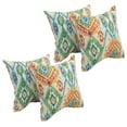 thumbnail image 1 of Blazing Needles 9910-S4-OD-163 17 in. Square Polyester Outdoor Throw Pillows, Losani Fiesta - Set of 4, 1 of 2