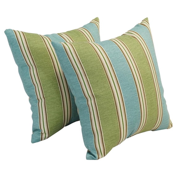Blazing Needles 17-inch Square Polyester Outdoor Throw Pillows (Set of 2) Mainland Surf
