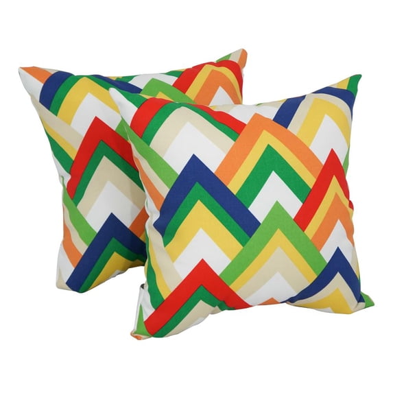 Blazing Needles 17-inch Square Polyester Outdoor Throw Pillows (Set of 4) Resort Garden