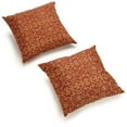 thumbnail image 1 of Blazing Needles 17-inch Outdoor Knife Edge Throw Pillows (Set of 2)-Pattern:Vanya Paprika, 1 of 4