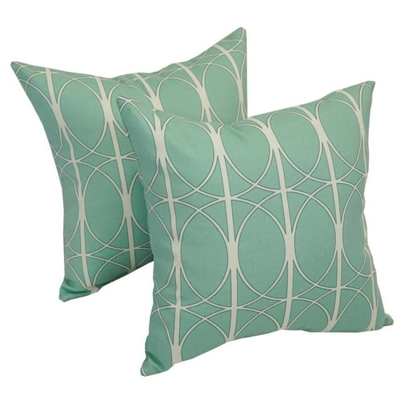 Blazing Needles 17-inch Outdoor Spun Polyester Throw Pillows (Set of 2)