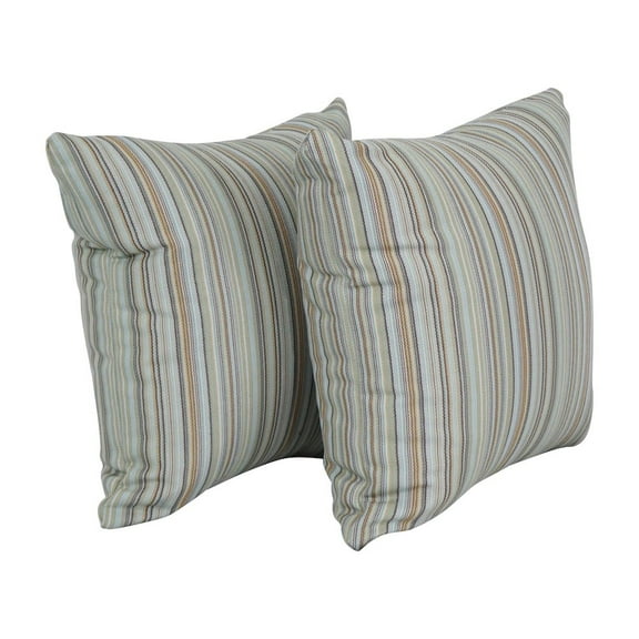 Blazing Needles 17-inch Premium Olefin Outdoor Throw Pillows (Set of 2)