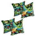 thumbnail image 1 of Blazing Needles 17-inch Square Solid Polyester Outdoor Throw Pillows (Set of 4), 1 of 2