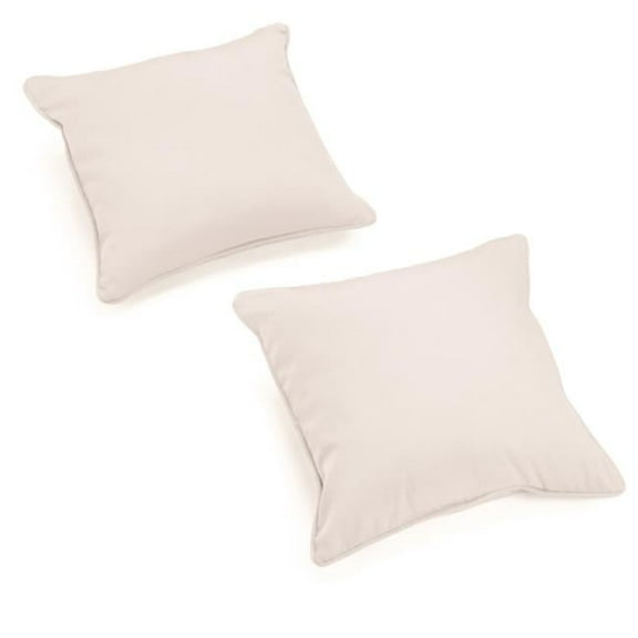 Blazing Needles 18-inch Double-corded Solid Twill Square Throw Pillows with Inserts (Set of 2) 9810-CD-S2-TW-EG