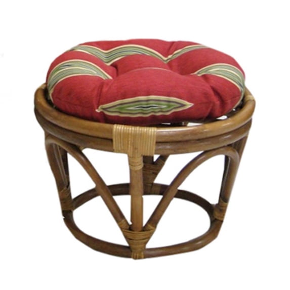 Blazing Needles 18 in. Outdoor Papasan Footstool Cushion