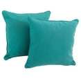 thumbnail image 1 of 18-inch Double-corded Solid Twill Square Throw Pillows with Inserts (Set of 2), Aqua Blue, 1 of 5