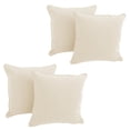 thumbnail image 1 of Blazing Needles 18-inch Double-corded Solid Twill Square Throw Pillows with Inserts (Set of 4), 1 of 3