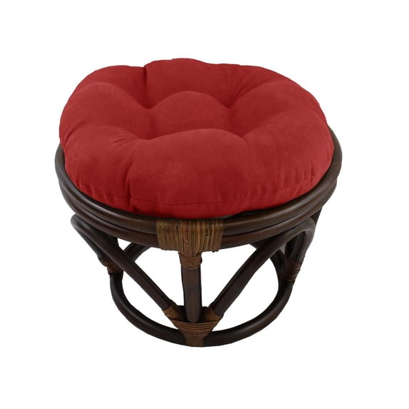 Blazing Needles 18-inch Microsuede Footstool Cushion