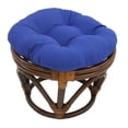 thumbnail image 1 of 18-inch Round Solid Twill Tufted Footstool Cushion - Royal Blue, 1 of 5