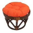thumbnail image 1 of 18-inch Round Spun Polyester Tufted Footstool Cushion - Tangerine Dream, 1 of 2
