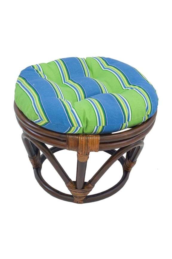 18-inch Round Spun Polyester Tufted Footstool Cushion - Haliwell Caribbean