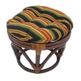 thumbnail image 1 of Blazing Needles 18-inch Round Spun Polyester Tufted Footstool Cushion-Color:Lyndhurst Raven, 1 of 3