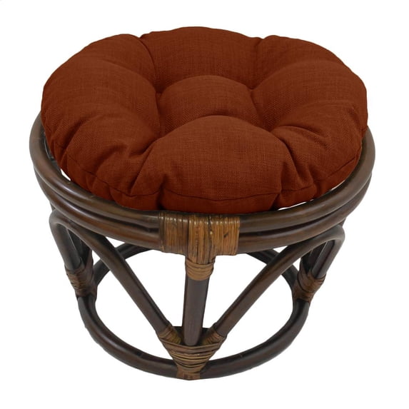 blazing needles 18 in. outdoor papasan footstool cushion