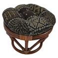 thumbnail image 1 of Blazing Needles 18-inch Round Tapestry  Tufted Footstool Cushion, 1 of 1