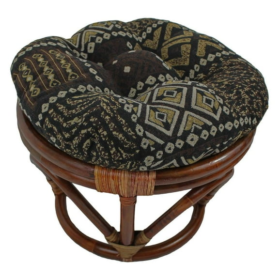 Blazing Needles 18-inch Round Tapestry  Tufted Footstool Cushion