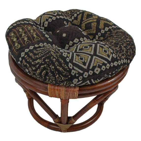 18-inch Round Tapestry Tufted Footstool Cushion-Color:Congo