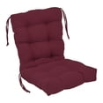 thumbnail image 1 of 18-inch by 38-inch Solid Twill Tufted Chair Cushion Red-Color, 1 of 2