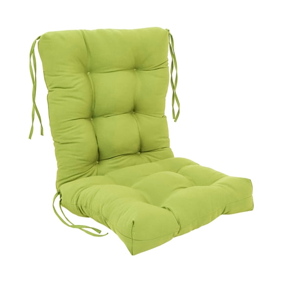 18-inch by 38-inch Solid Twill Tufted Chair Cushion Green-Color