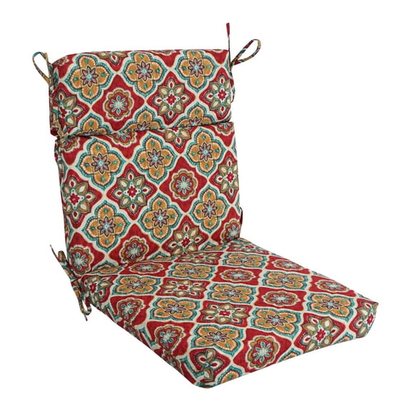Blazing Needles 18-inch by 38-inch Spun Polyester Patterned Outdoor Squared Chair Cushion