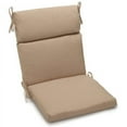 thumbnail image 1 of 18-inch by 38-inch Spun Polyester Outdoor Squared Seat/Back Chair Cushion - Sandstone, 1 of 2